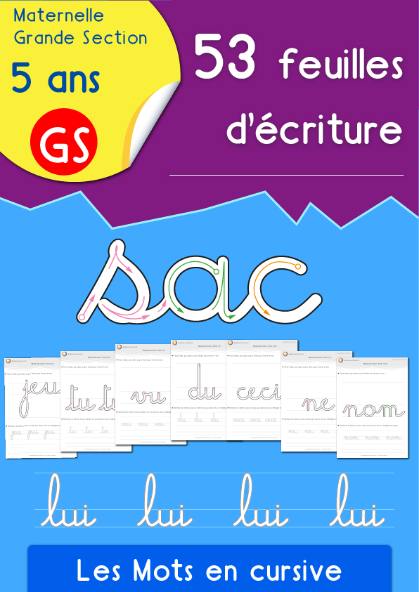 Apprendre à écrire l'alphabet & les mots en cursive GS