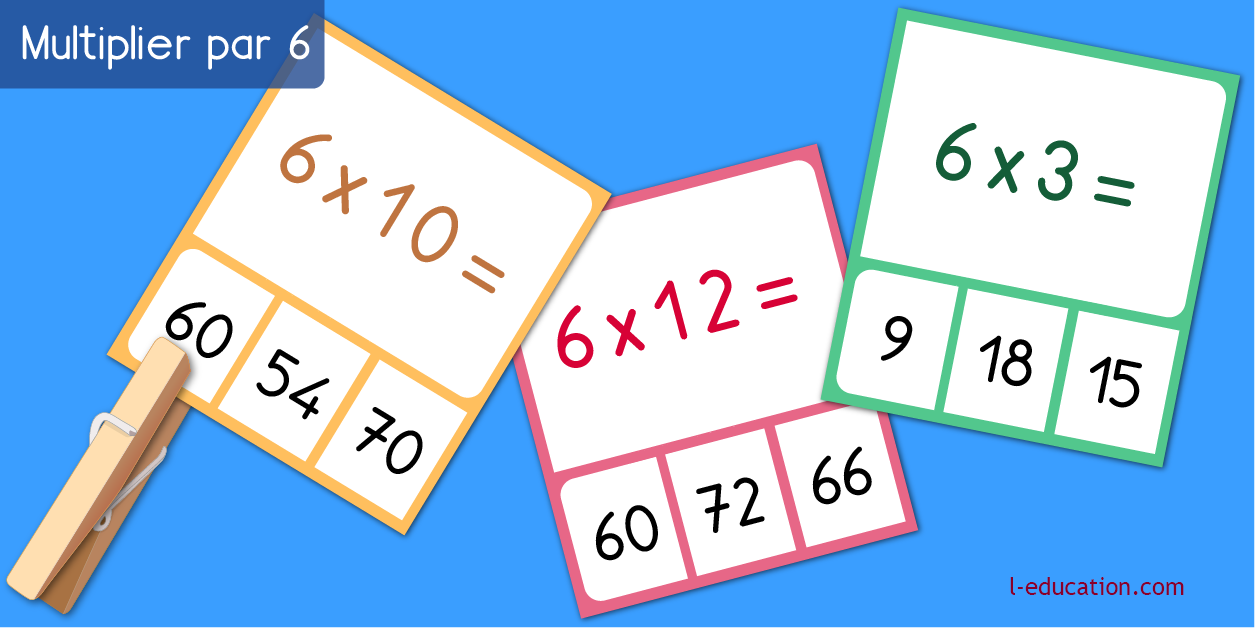 cartes memory - Table de multiplication de 3