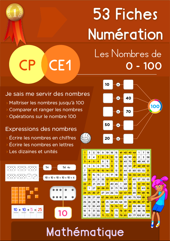 Numération CP CE1 | Les nombres de 0 à 100 exercices