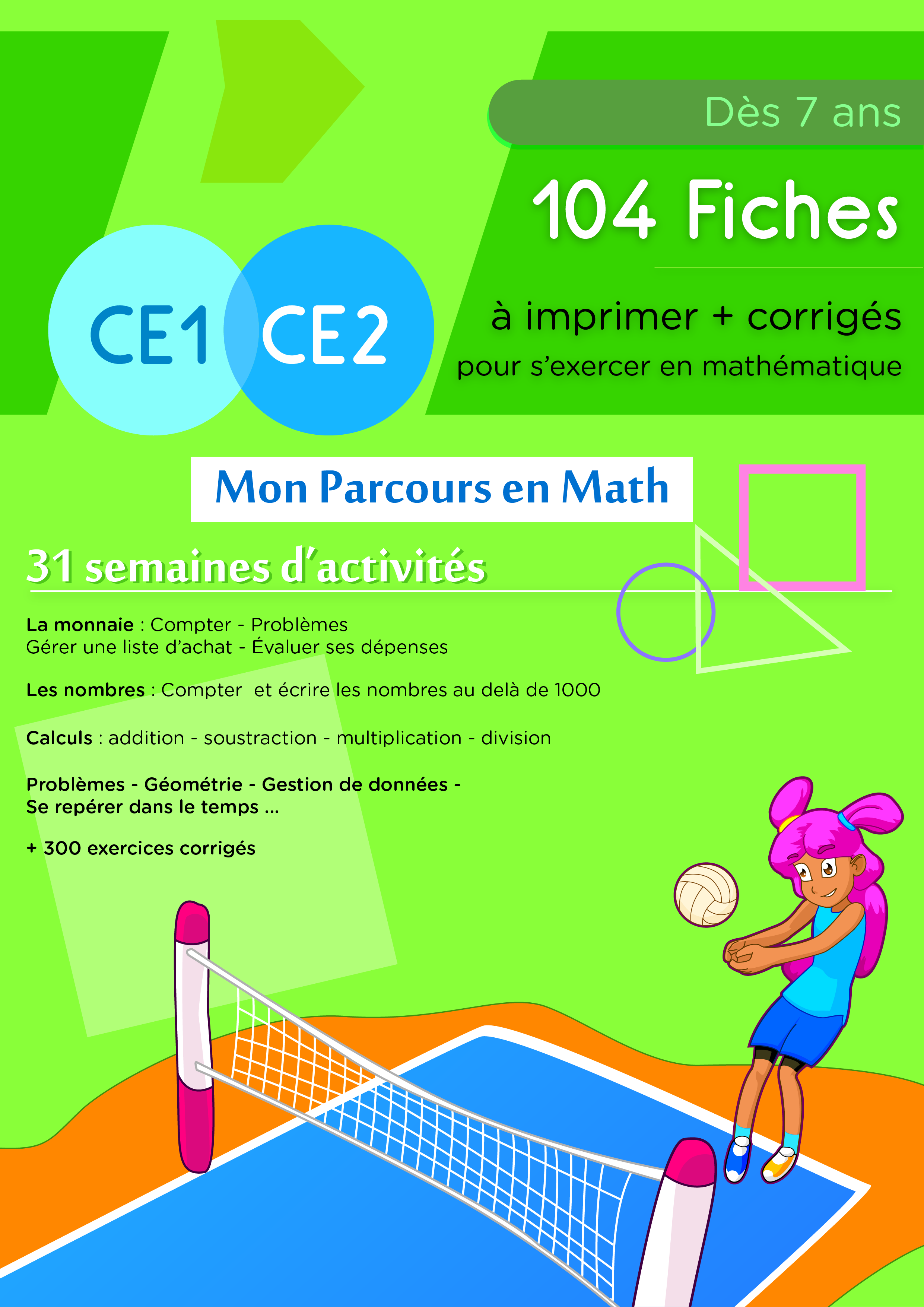 Progression Math CE1 CE2 | PDF Fiches Mathématiques CE1 à Imprimer