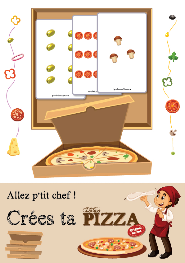 Compter jusqu'à 20 - Dénombrement 1-20 - Le chef pizzaïolo