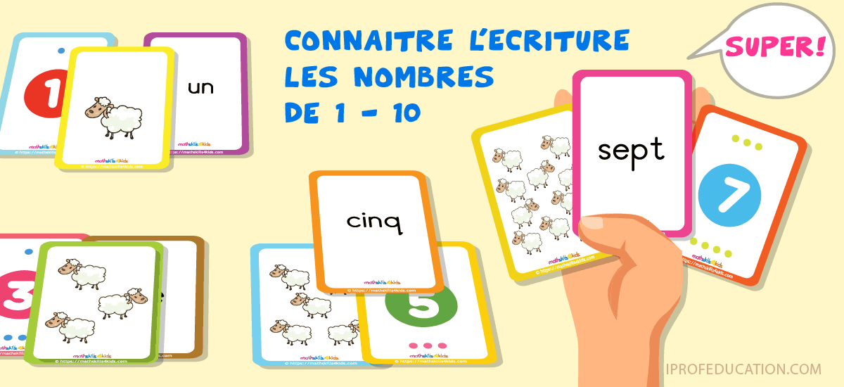 Maîtriser les Nombres de 1 à 10 avec les Cartes du Berger Héros - correspondance nombres 1 à 10 chiffres quantités lettres