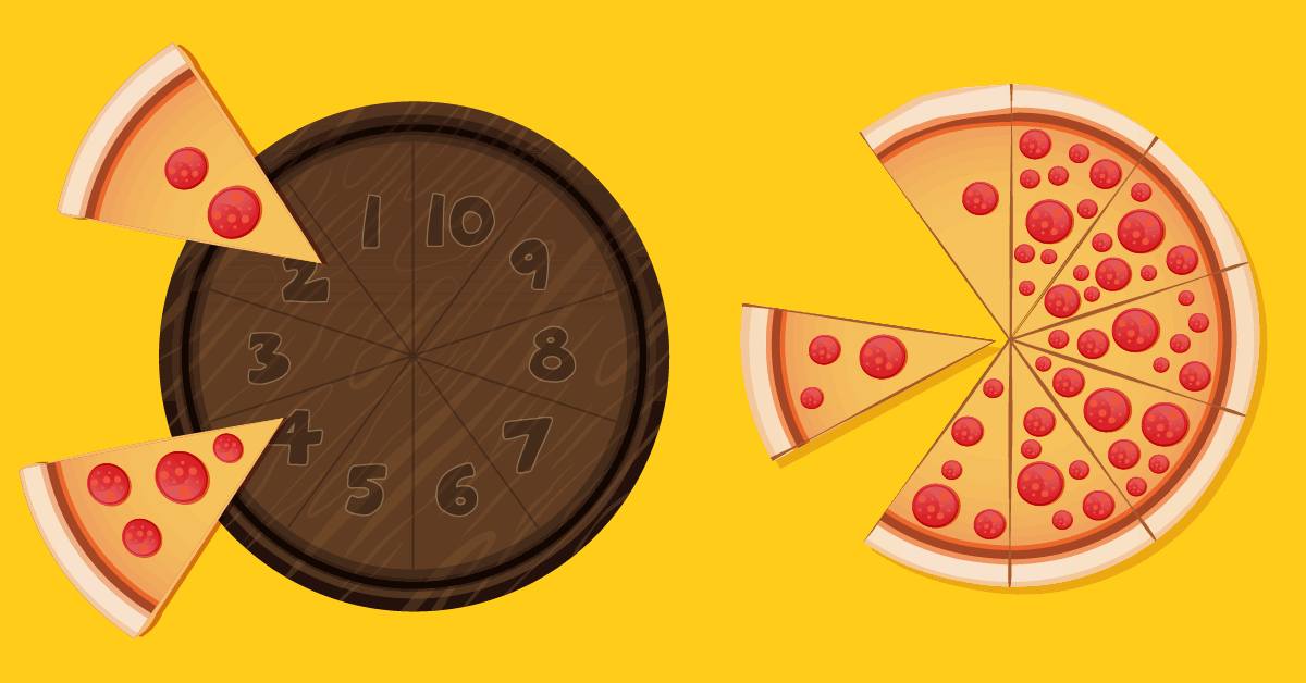 Pizza Math - Dénombrer les quantités de 1 à 10 - Faire correspondre les nombres chiffres et quantités