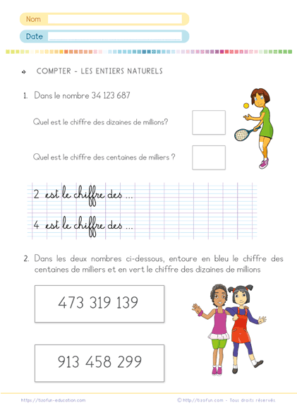 Numération du CP au CM2