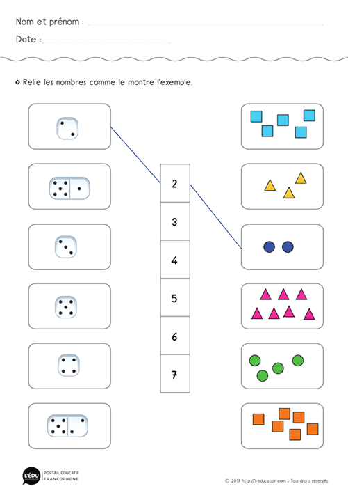 Apprendre à compter de 1 à 9 - Collections équivalentes