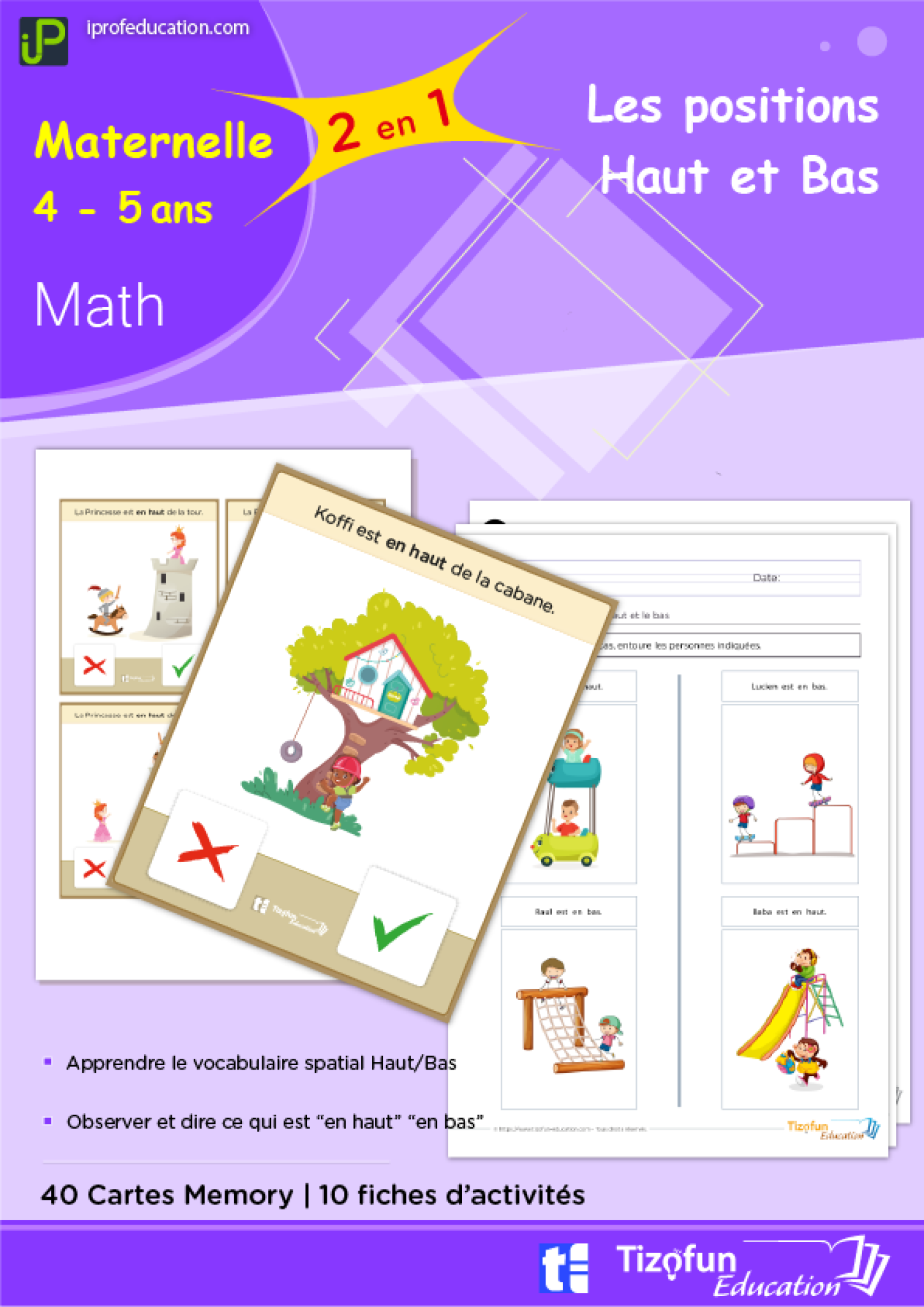 Vocabulaire Spatial : Les Positions Haut et Bas – iProf Éducation ...