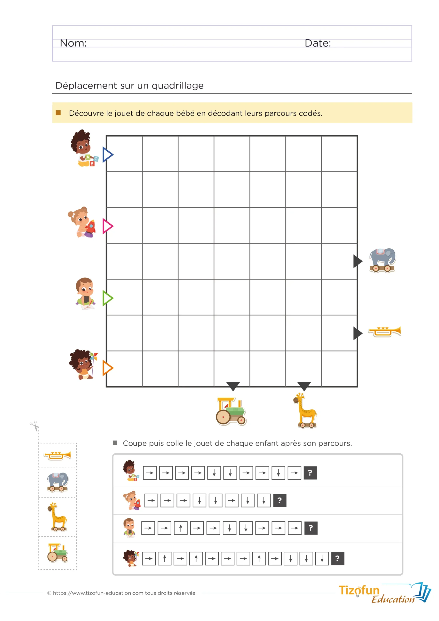 Fiche de décodage de parcours pour les maternelles