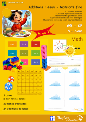 Apprendre les additions par les jeux et les exercices de motricité fine